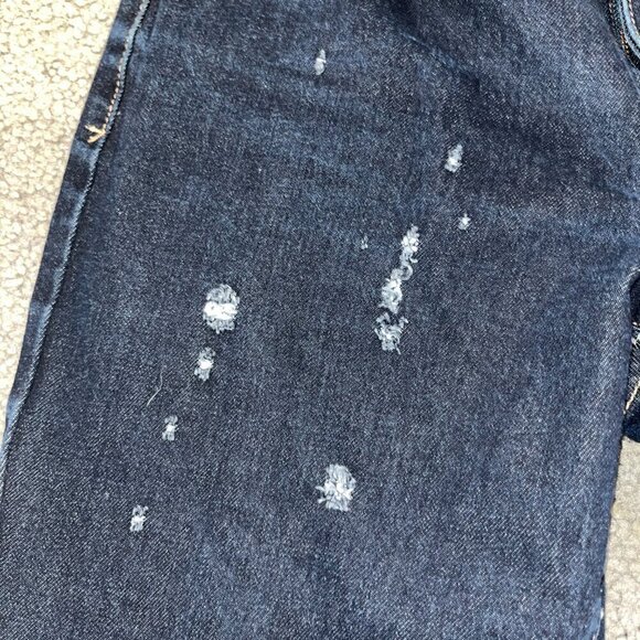 ABRAND JEANS A '99 Low Boot Dark Wash Distressed Jeans -EUC - US Size 28 / AU 10 - Picture 6 of 16